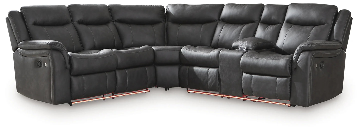 Sultan Meadow - Carbon - 2-Piece Reclining Sectional