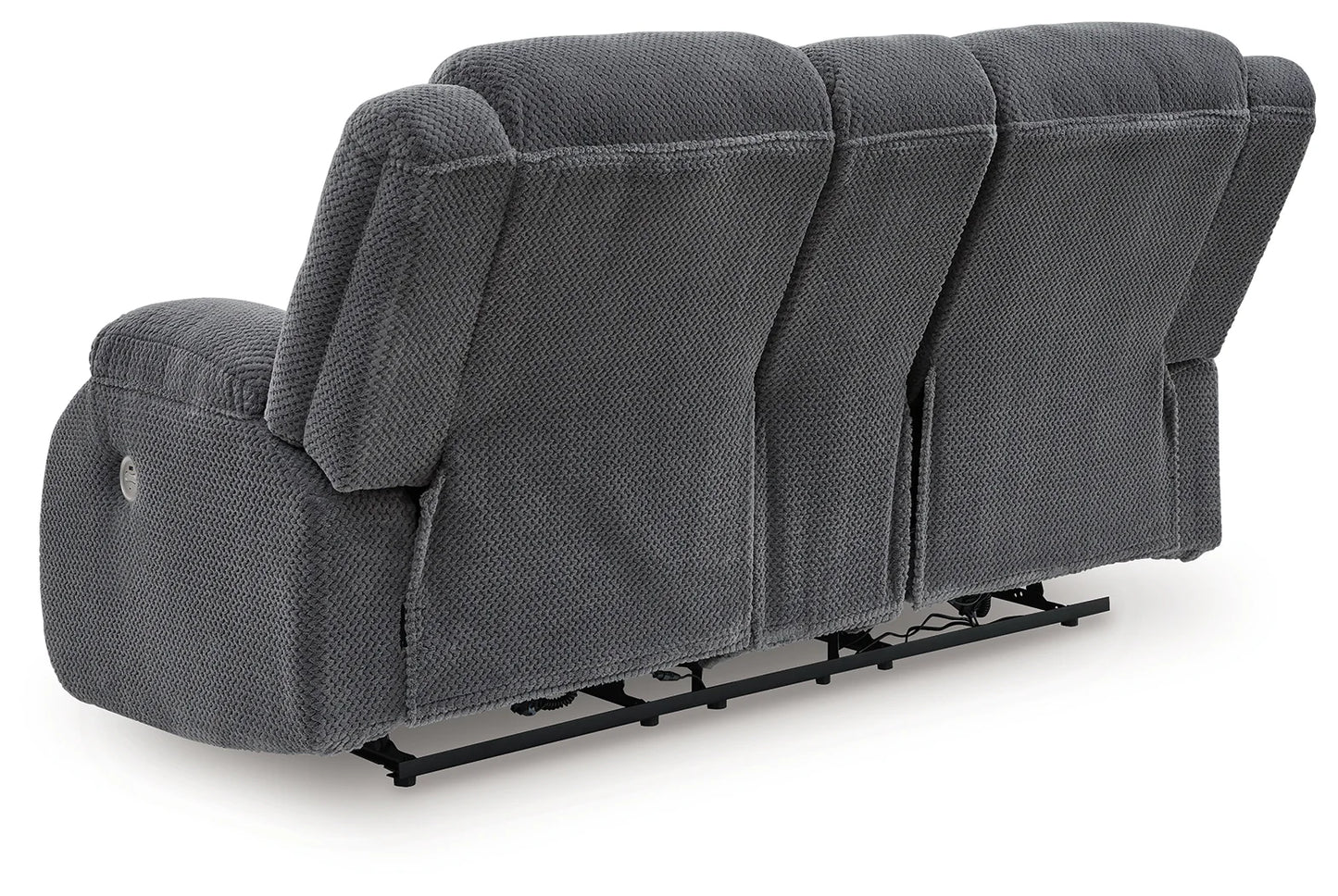 Observation - Steel - Double Reclining Power Loveseat With Console