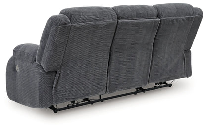 Observation - Steel - Reclining Power Sofa With Drop Down Table