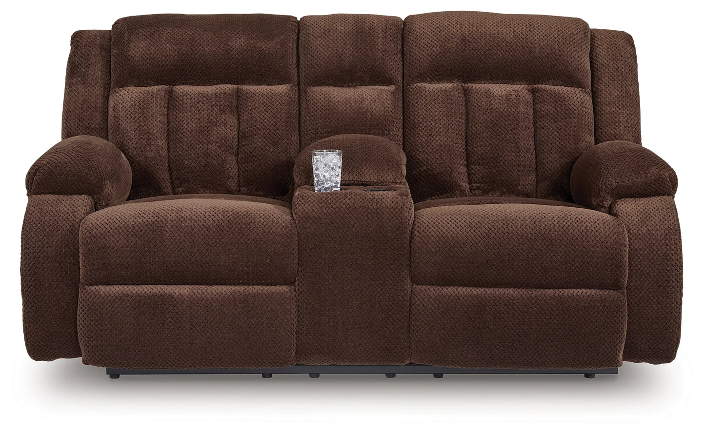 Free Wake - Chocolate - Double Relcining Power Loveseat With Console