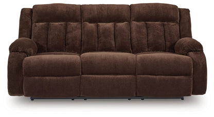 Free Wake - Chocolate - Reclining Power Sofa With Drop Down Table