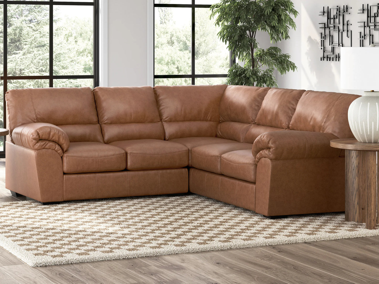 WillowBend - Caramel - 2-Piece Sectional With LAF Loveseat