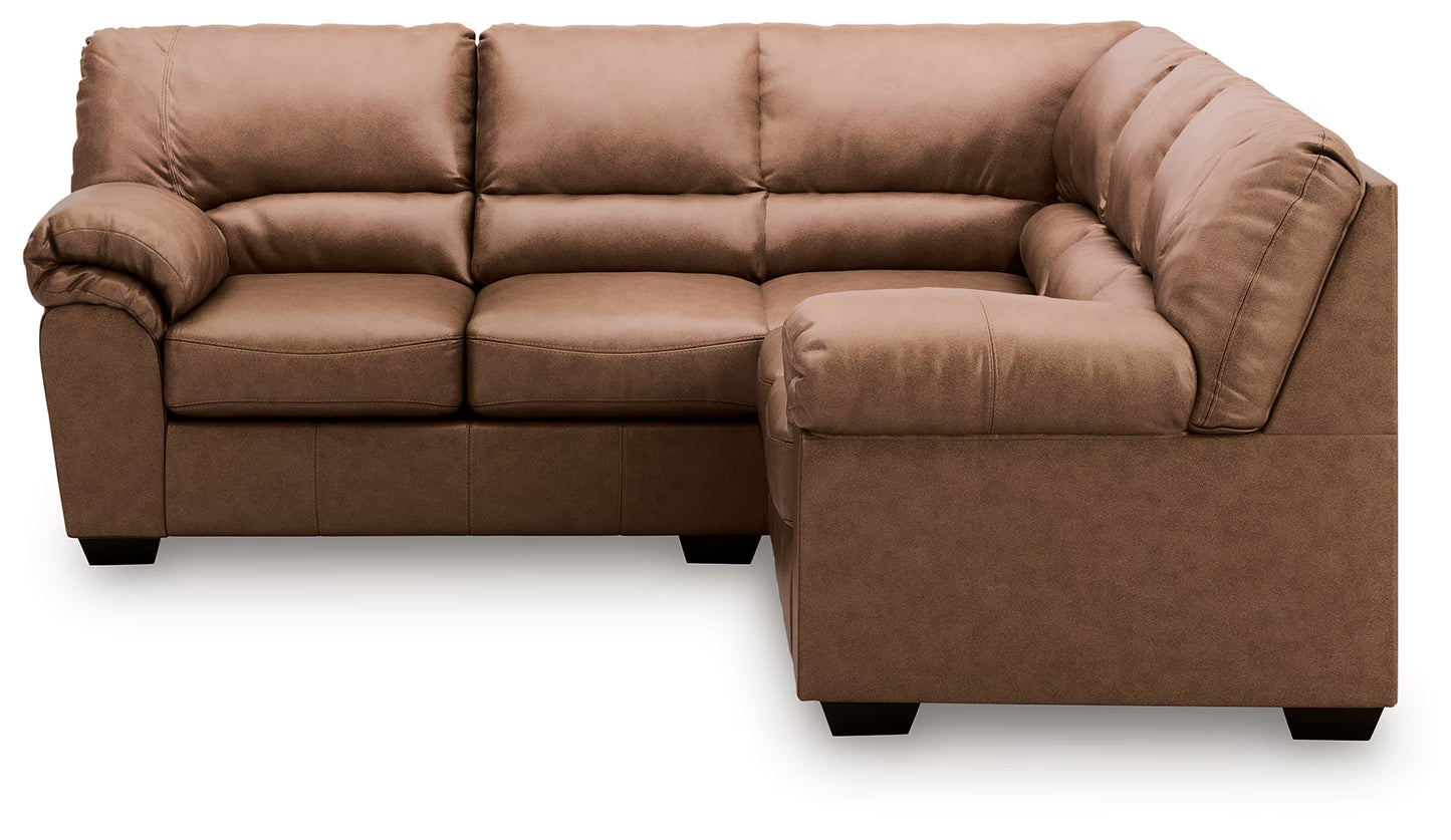 WillowBend - Caramel - 2-Piece Sectional With LAF Loveseat