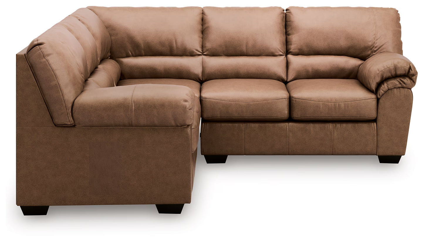 WillowBend - Caramel - 2-Piece Sectional With RAF Loveseat