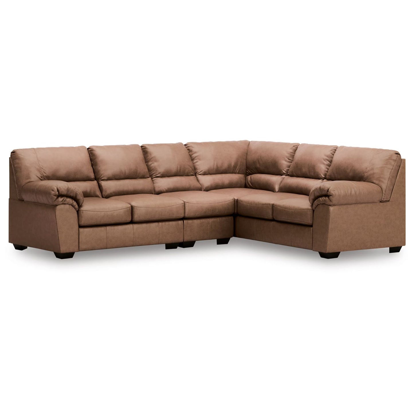 WillowBend - Caramel - 3-Piece Sectional With RAF Sofa