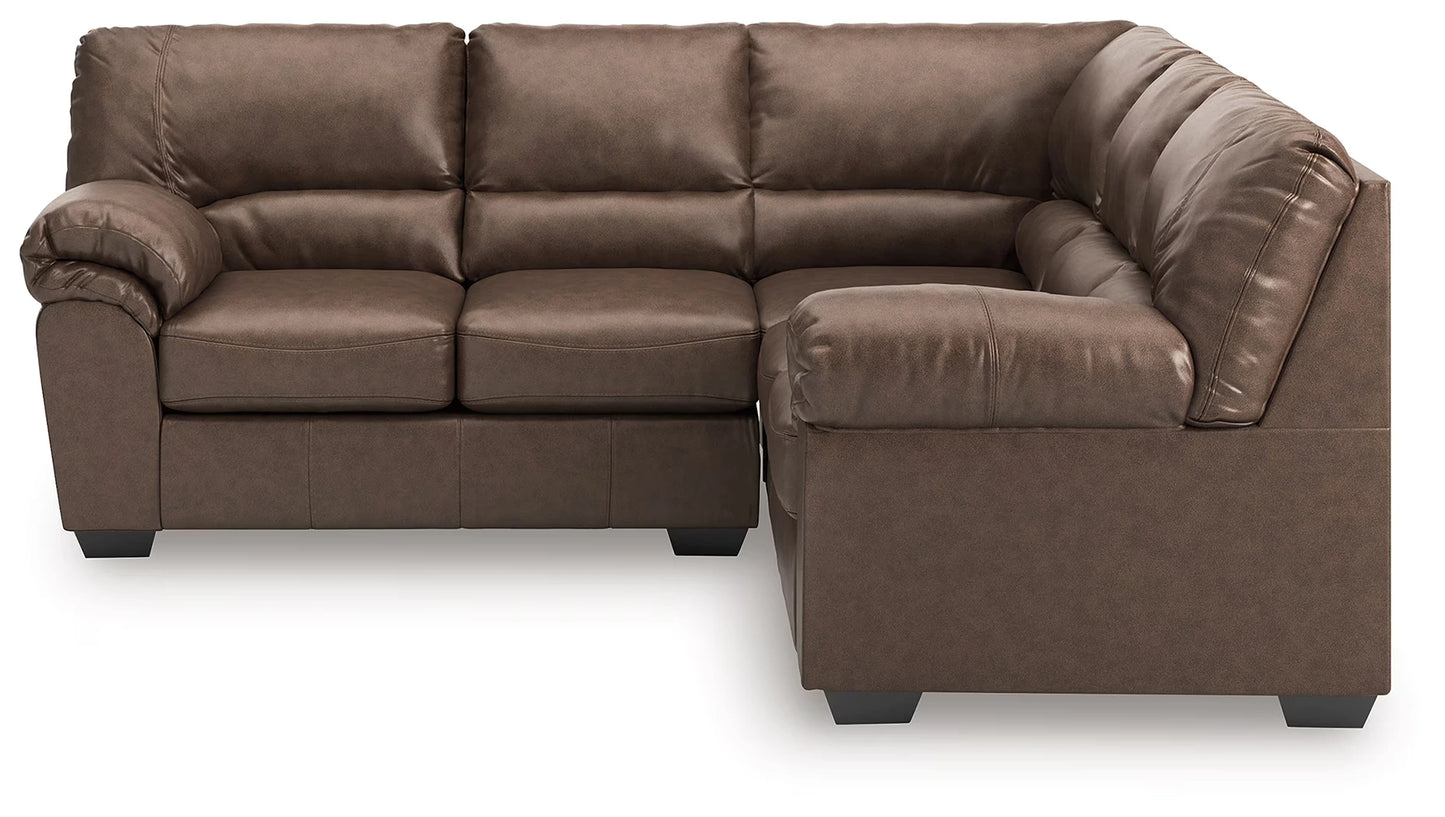 WillowBend - Umber - 2-Piece Sectional With RAF Sofa With Corner Wedge
