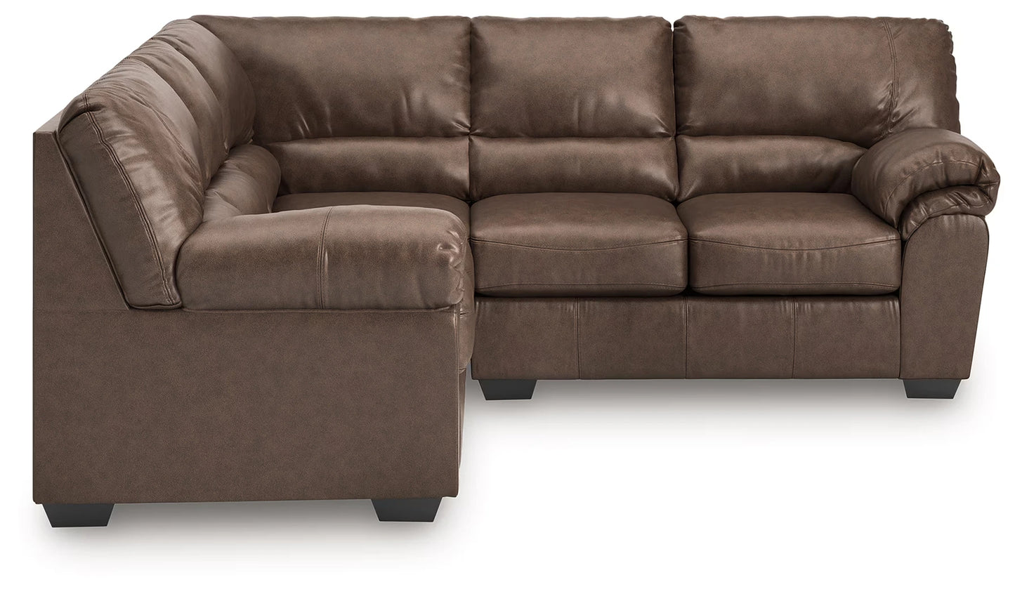 WillowBend - Umber - 2-Piece Sectional With LAF Sofa With Corner Wedge