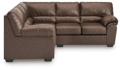 WillowBend - Umber - 2-Piece Sectional With LAF Sofa With Corner Wedge
