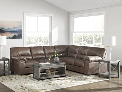 WillowBend - Umber - 3-Piece Sectional With RAF Sofa With Corner Wedge