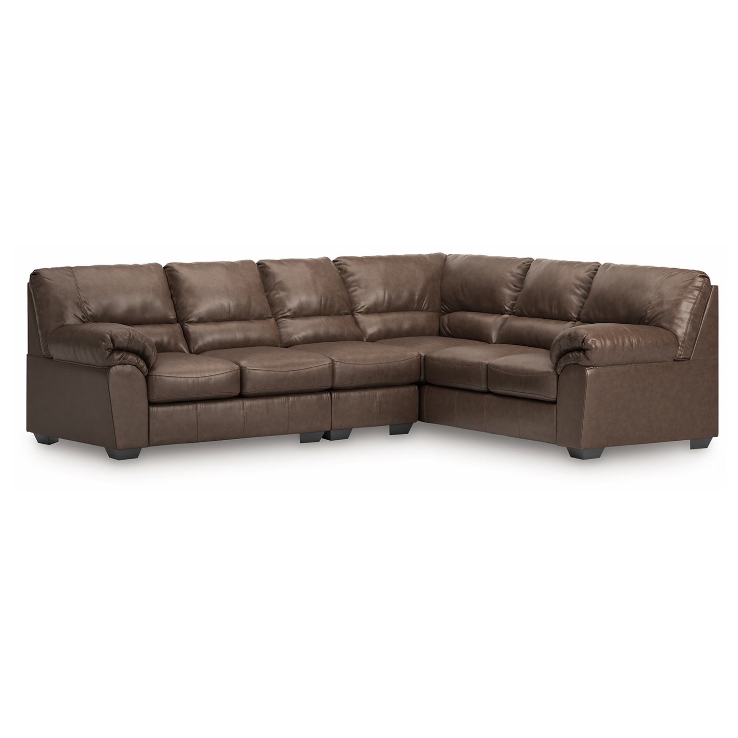 WillowBend - Umber - 3-Piece Sectional With RAF Sofa With Corner Wedge