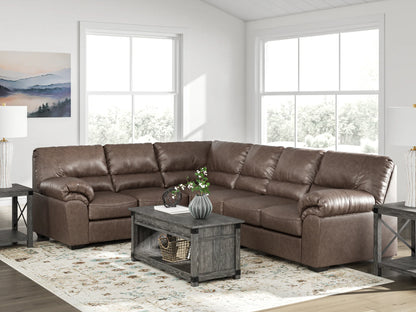 WillowBend - Umber - 3-Piece Sectional With LAF Sofa With Corner Wedge