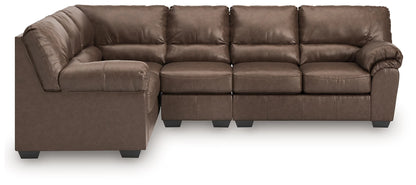 WillowBend - Umber - 3-Piece Sectional With LAF Sofa With Corner Wedge