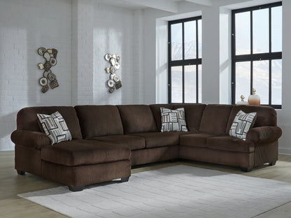 Kimlee - Chocolate - 3-Piece Sectional With LAF Chaise And RAF Sofa