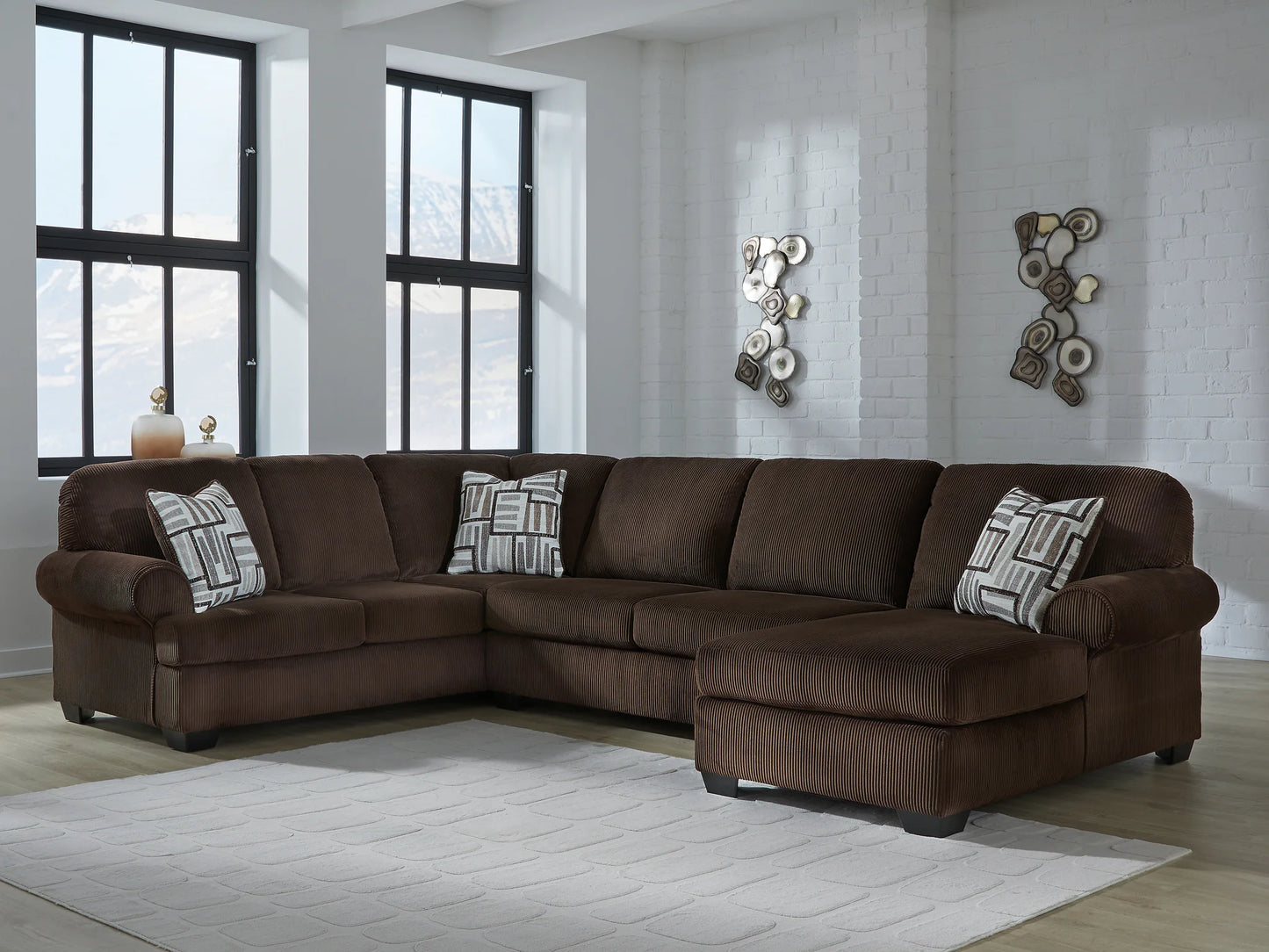 Kimlee - Chocolate - 3-Piece Sectional With RAF Chaise