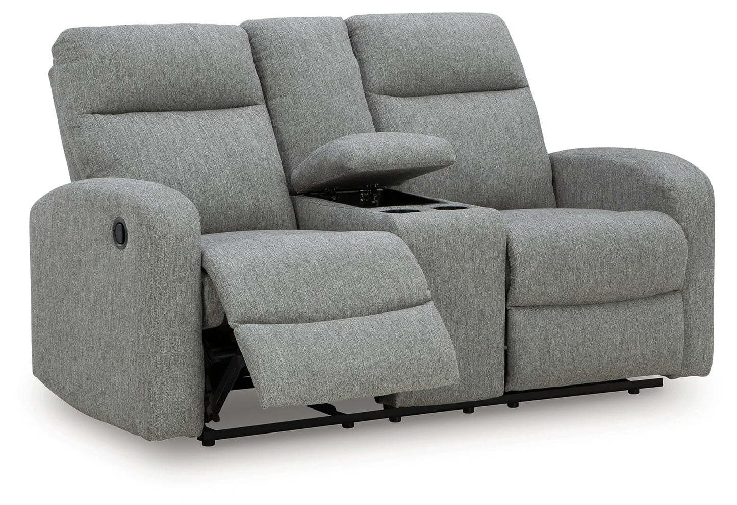 Gauntlet - Sterling - Double Recline Loveseat With Console