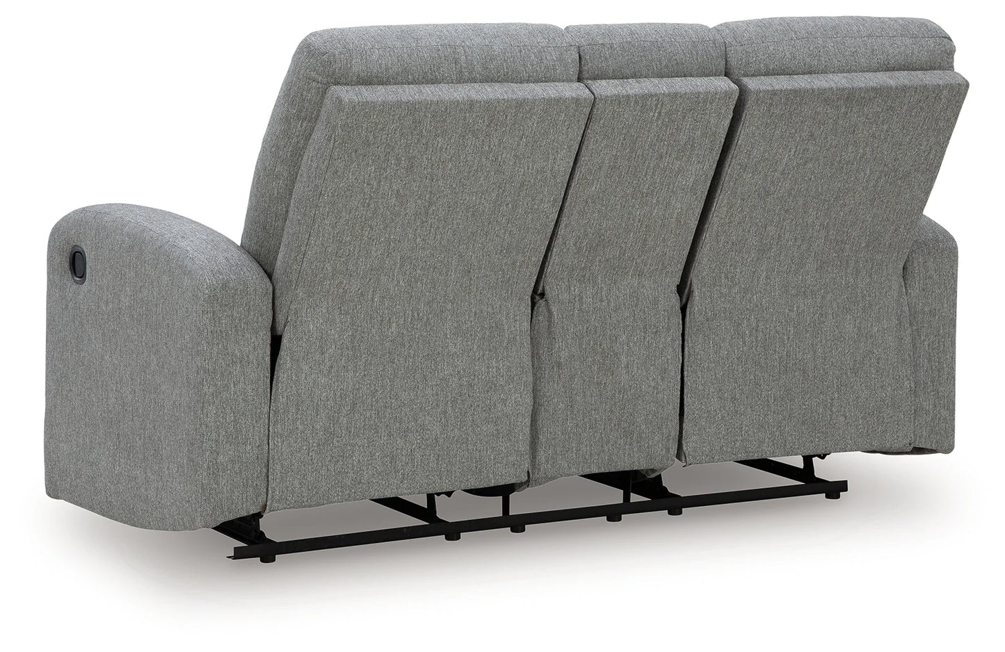 Gauntlet - Sterling - Double Recline Loveseat With Console