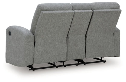 Gauntlet - Sterling - Double Recline Loveseat With Console