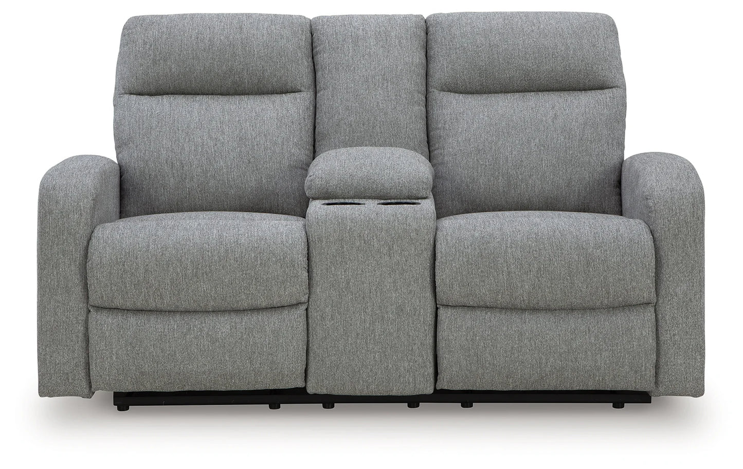 Gauntlet - Sterling - Double Recline Loveseat With Console