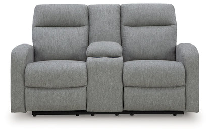 Gauntlet - Sterling - Double Recline Loveseat With Console