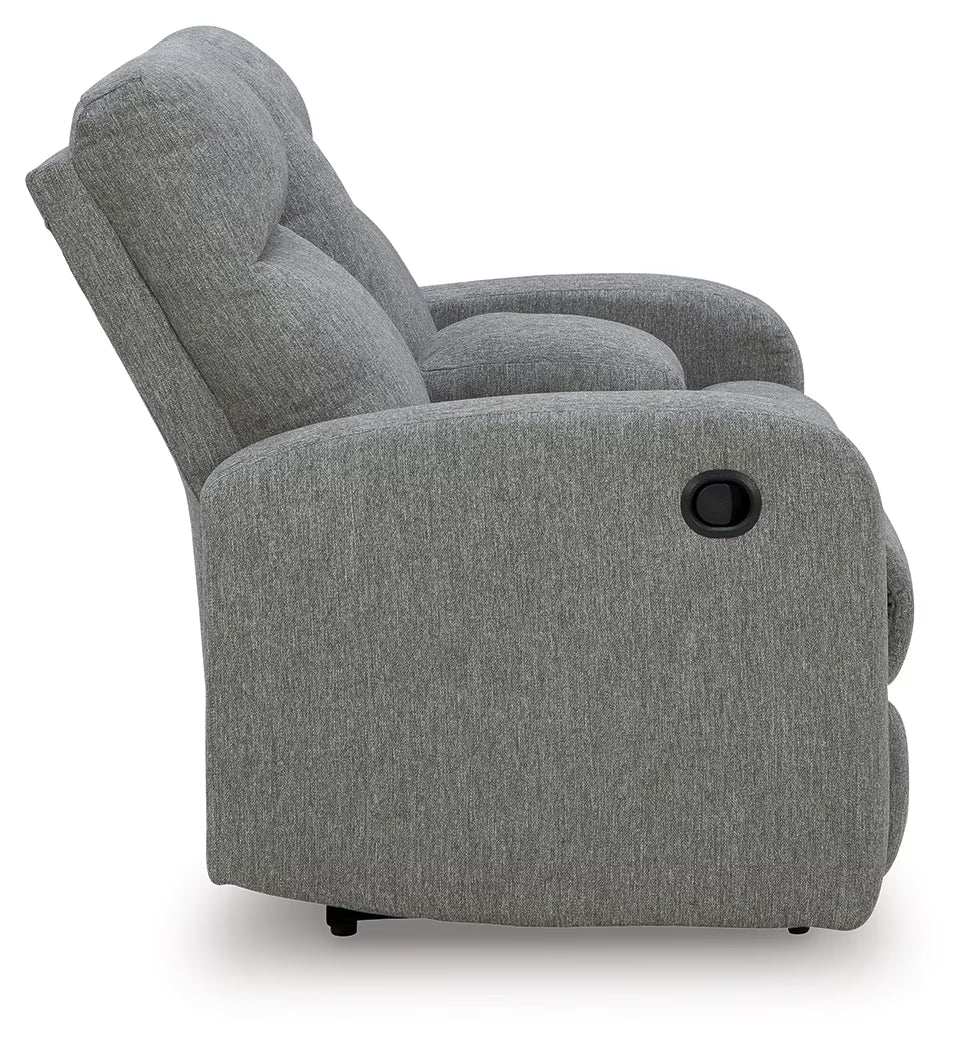 Gauntlet - Sterling - Double Recline Loveseat With Console