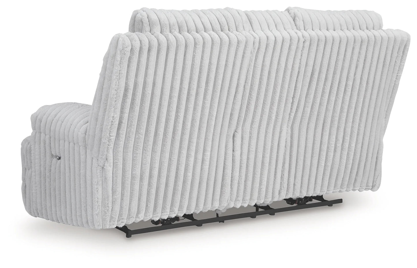 Rhines Falls - Alloy - Double Reclining Power Loveseat With Console