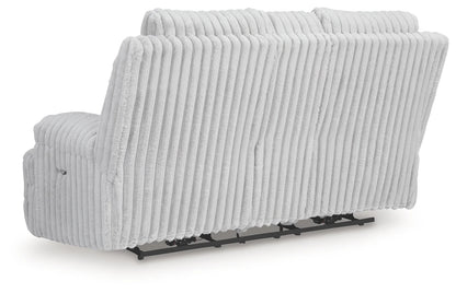 Rhines Falls - Alloy - Double Reclining Power Loveseat With Console