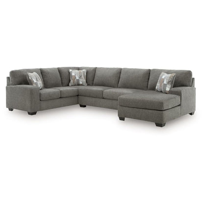 Clarington - 3-Piece Sectional With RAF Chaise And LAF Sofa - Greystone