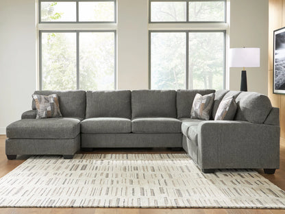 Clarington - 3-Piece Sleeper Sectional With LAF Chaise And RAF Sofa - Greystone