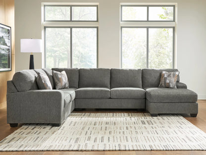 Clarington - 3-Piece Sleeper Sectional With RAF Chaise And LAF Sofa - Greystone