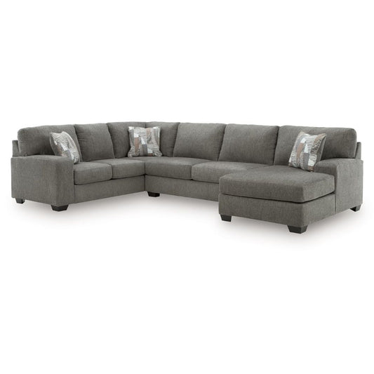 Clarington - 3-Piece Sleeper Sectional With RAF Chaise And LAF Sofa - Greystone