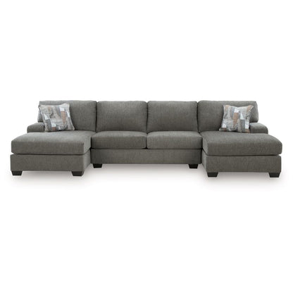 Clarington - 3-Piece Sleeper Sectional With RAF And LAF Chaises - Greystone