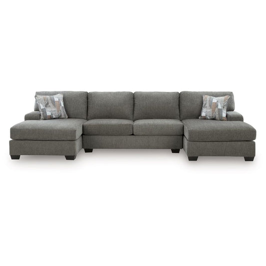 Clarington - 3-Piece Sleeper Sectional With RAF And LAF Chaises - Greystone