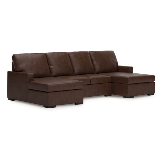 McDowlan - 3-Piece Sectional With Double Chaise - Coffee