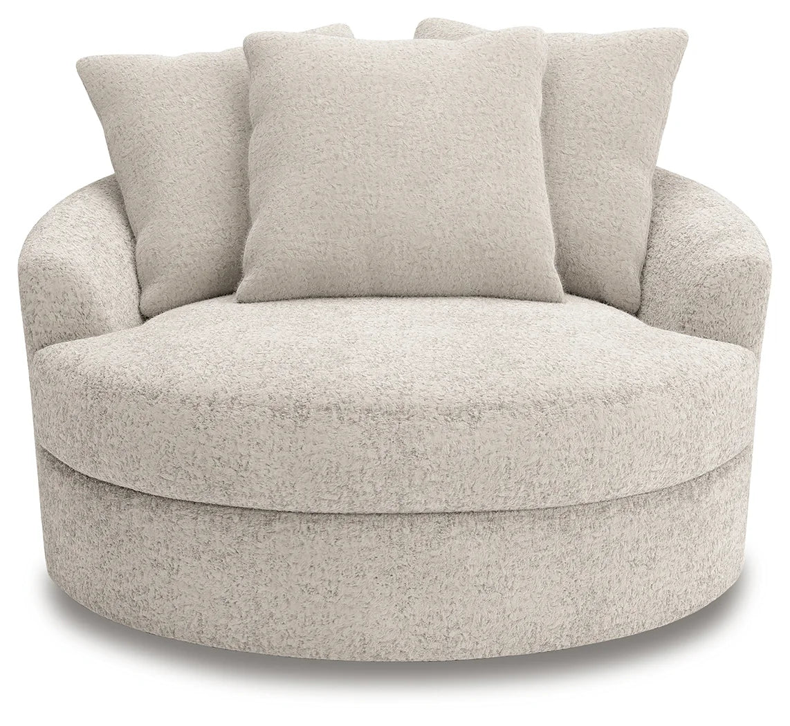 Cuddle Plush - Arctic - Oversized Swivel Accent Chair – Furniture ...