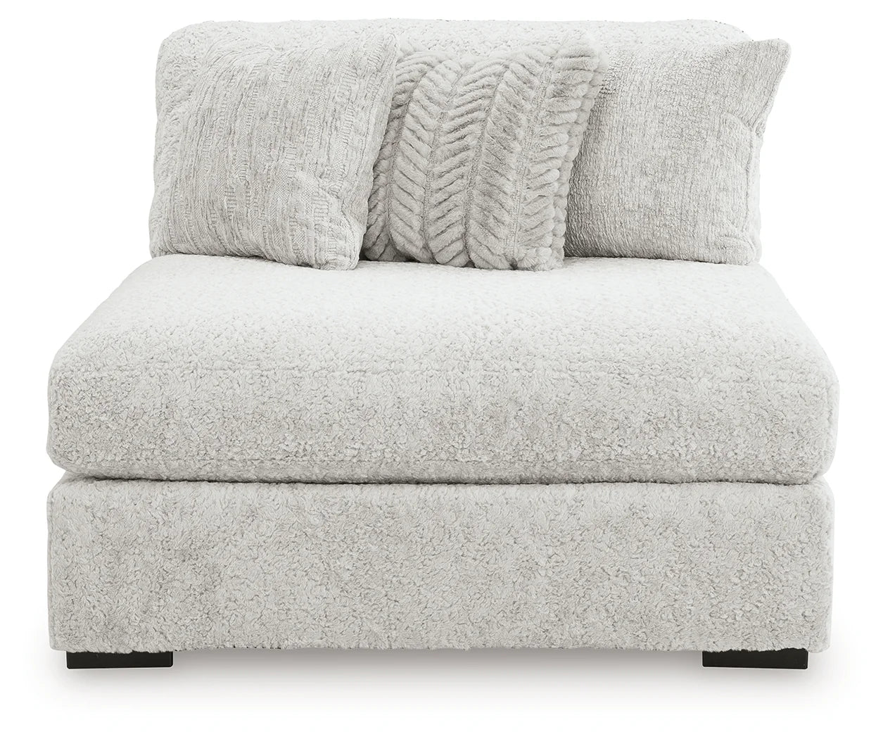 Cuddle Plush - 5-Piece Sectional With Armless Chaise And RAF Corner Chair - Arctic