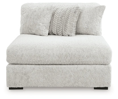 Cuddle Plush - 5-Piece Sectional With Armless Chaise And RAF Corner Chair - Arctic