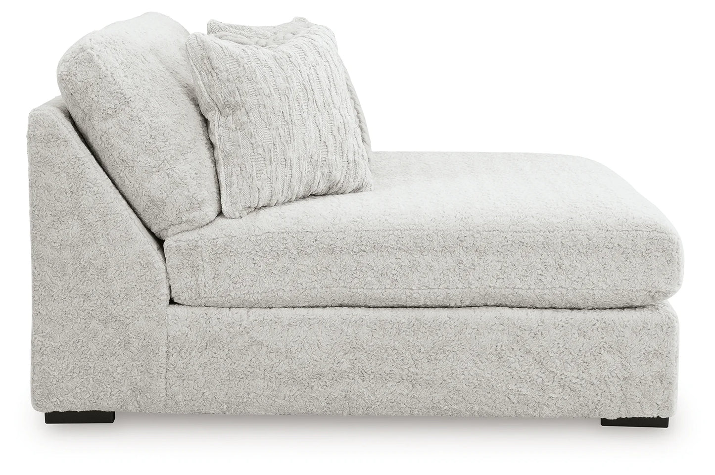 Cuddle Plush - 5-Piece Sectional With Armless Chaise And RAF Corner Chair - Arctic