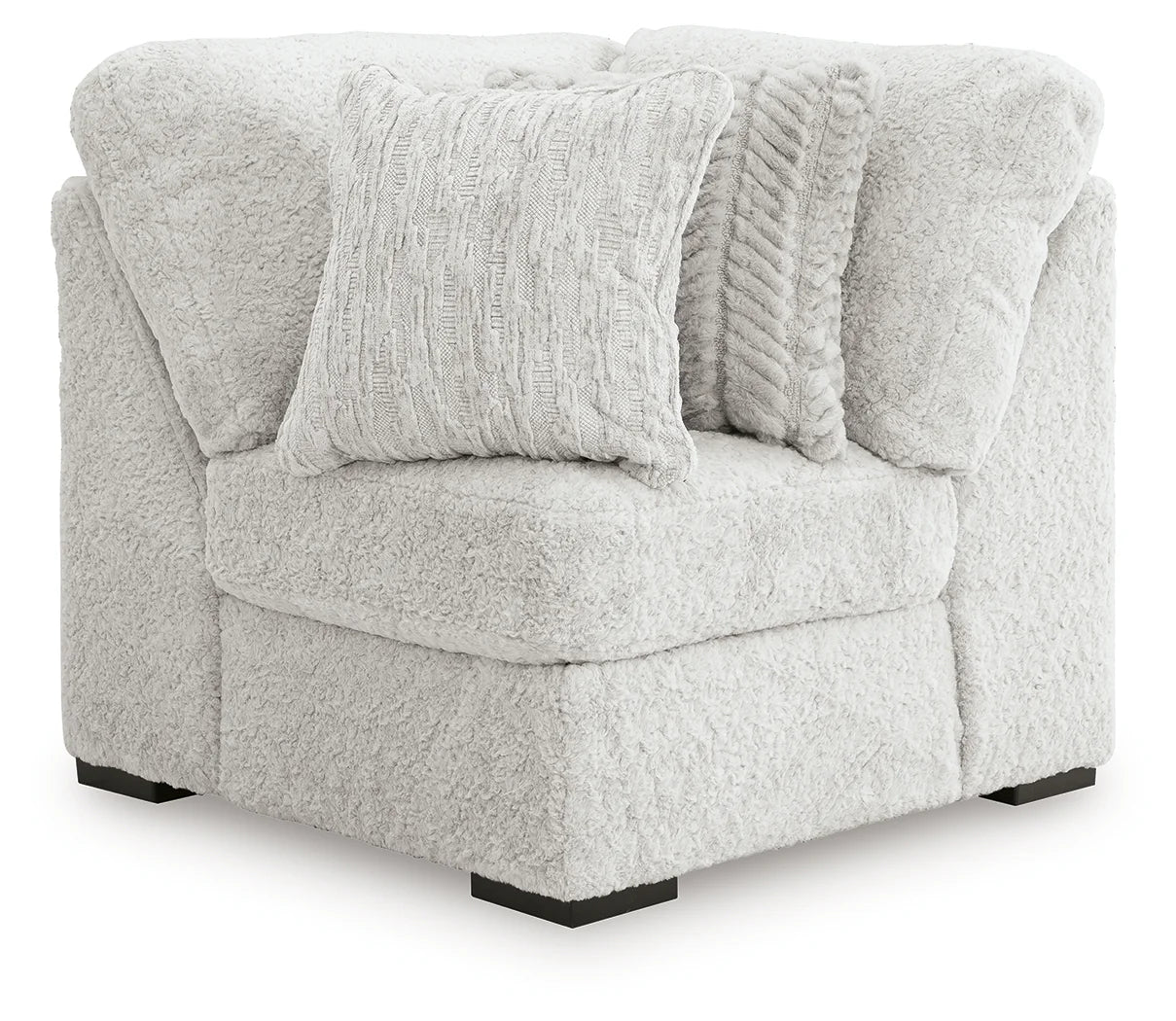 Cuddle Plush - 5-Piece Sectional With Armless Chaise And RAF Corner Chair - Arctic