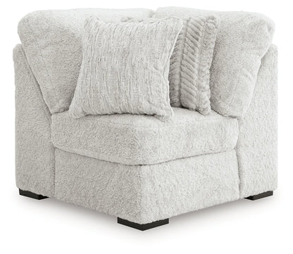 Cuddle Plush - 5-Piece Sectional With Armless Chaise And RAF Corner Chair - Arctic
