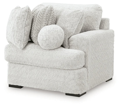 Cuddle Plush - 5-Piece Sectional With Armless Chaise And RAF Corner Chair - Arctic