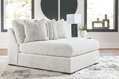 Cuddle Plush - 5-Piece Sectional With Armless Chaise And RAF Corner Chair - Arctic