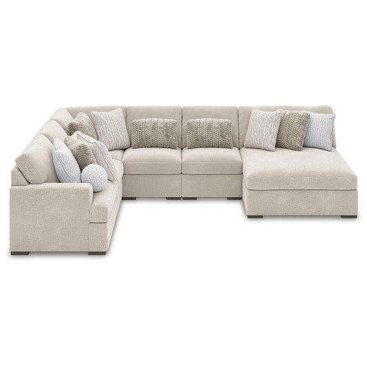 Cuddle Plush - Arctic - 6-Piece Sectional With Armless Chaise And LAF Corner Chair