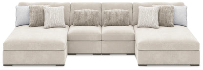 Cuddle Plush - Arctic - 4-Piece Sectional With 2 Armless Chaises