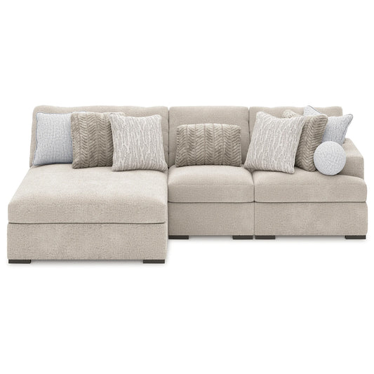 Cuddle Plush - Arctic - 3-Piece Sectional With Armless Chaise And RAF Corner Chair