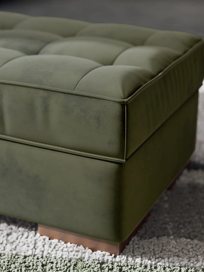Caspian-Town - Olive - Oversized Accent Ottoman