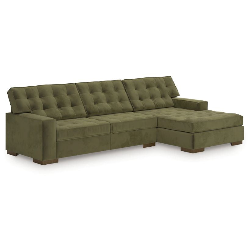 Caspian-Town - Olive - 2-Piece Sectional With RAF Corner Chaise