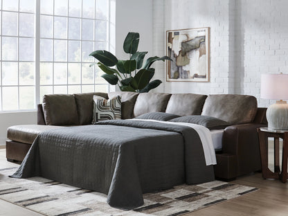 Castille Way - 2-Piece Sleeper Sectional With LAF Corner Chaise - Fossil