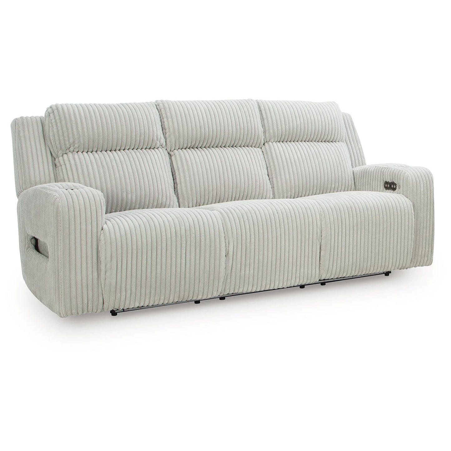 Forest Lake - Alloy - Power Reclining Sofa With Adj Headrest