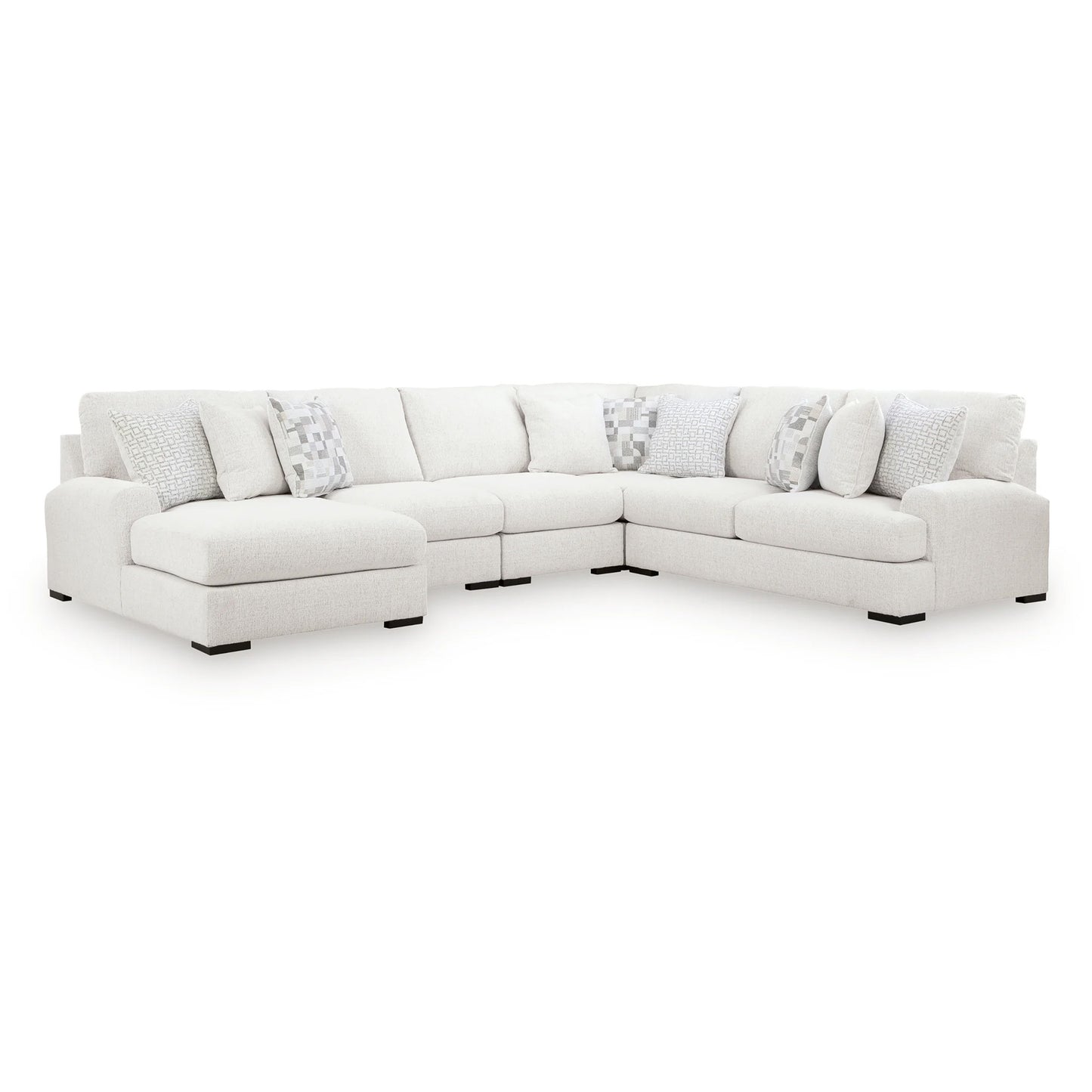 Misty-Lakes - 5-Piece Sectional With LAF Corner Chaise - Chalk
