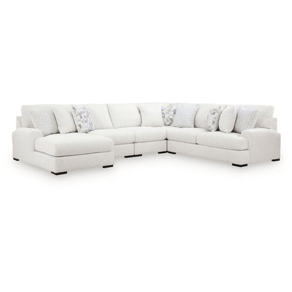 Misty-Lakes - 5-Piece Sectional With LAF Corner Chaise - Chalk